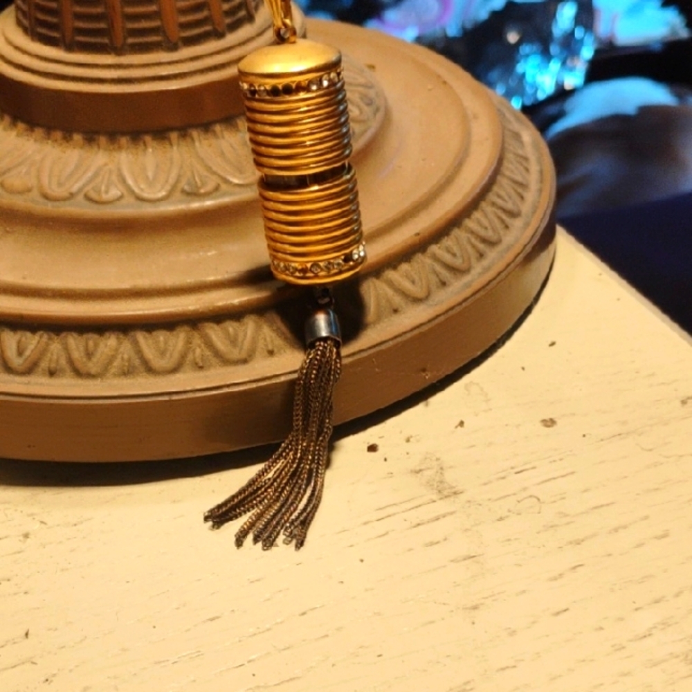 Joan Rivers Necklace With Pendant With Tassels And Watch